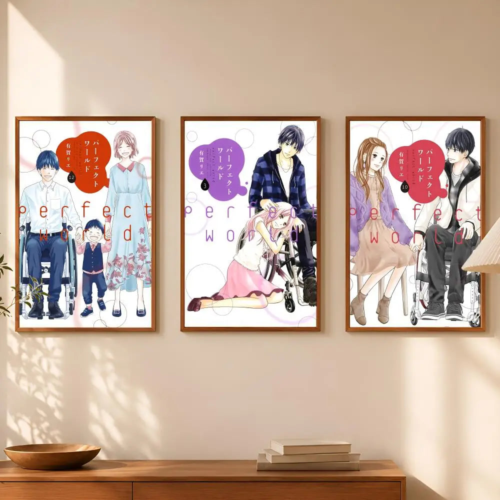 Cartoon Perfect World Self-Stick Wall Poster – HD Waterproof Wall Art Poster Axl