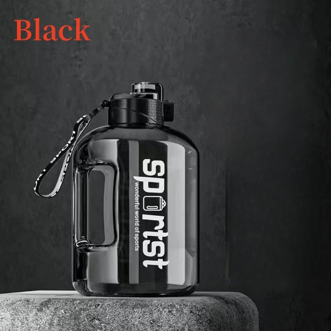 Large Capacity Sports Water Bottle with Straw – 2.7L / 1.7L Sports Water Bottle Axl black 1.7L