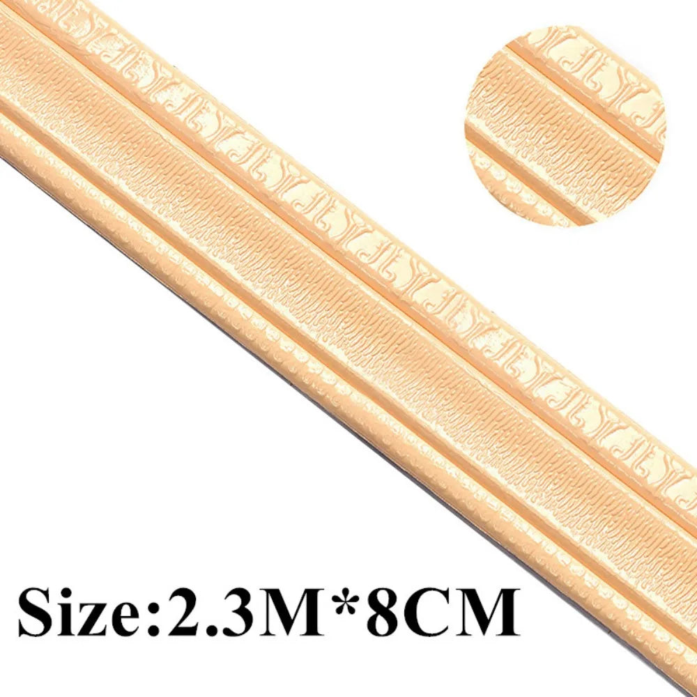 2.3m 3D Self-Adhesive Wall Trim Skirting Border Strip Decor Wall Border Trim Axl