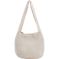 Women's Large Crochet Tote Bag – Hollow Woven Shoulder Handbag Woven Tote Bag Axl Apricot