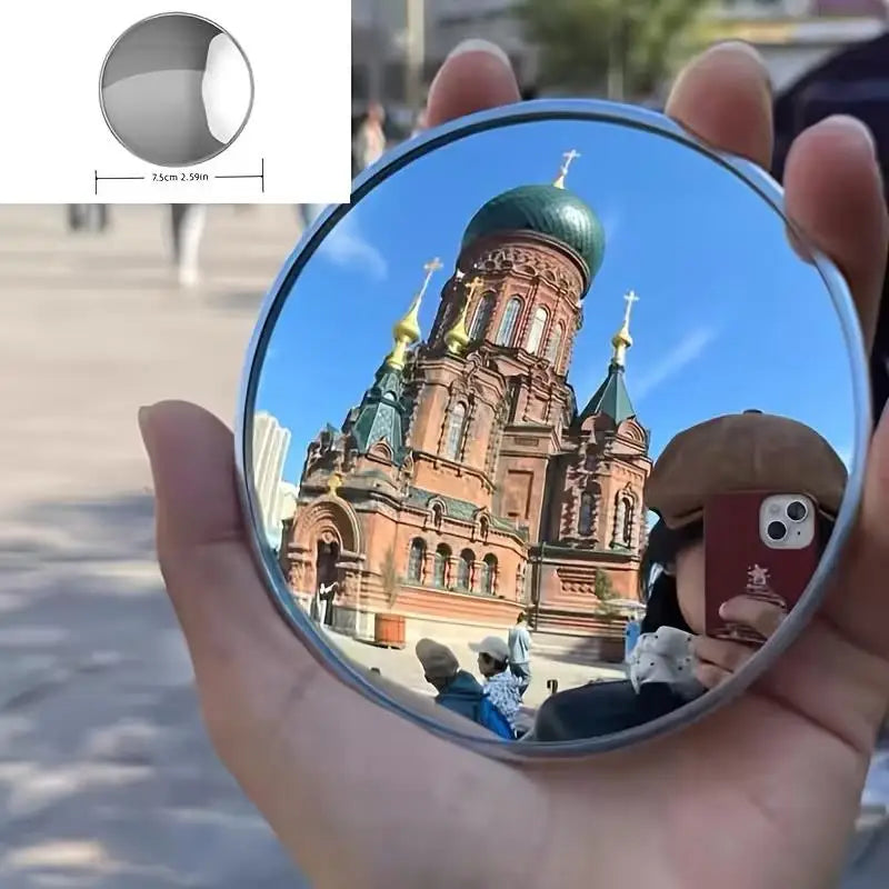 Convex Wide-Angle Round Travel Mirror – Small & Large Sizes Portable Travel Mirror Axl