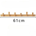 Wooden Wall-Mounted Coat Rack – 8-Hook Pine Clothes Hanger Wall-Mounted Coat Rack Axl 6 Hooks