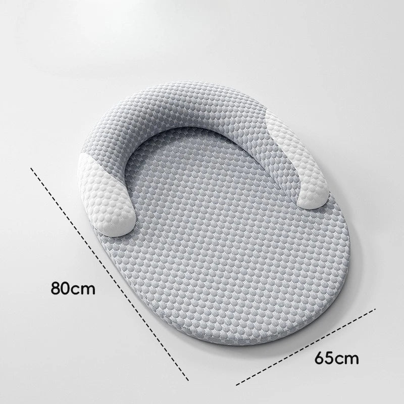 Cooling Raised Edge Pet Bed – Breathable Non-Slip Washable Dog & Cat Pet Bed Axl GRAY-XL