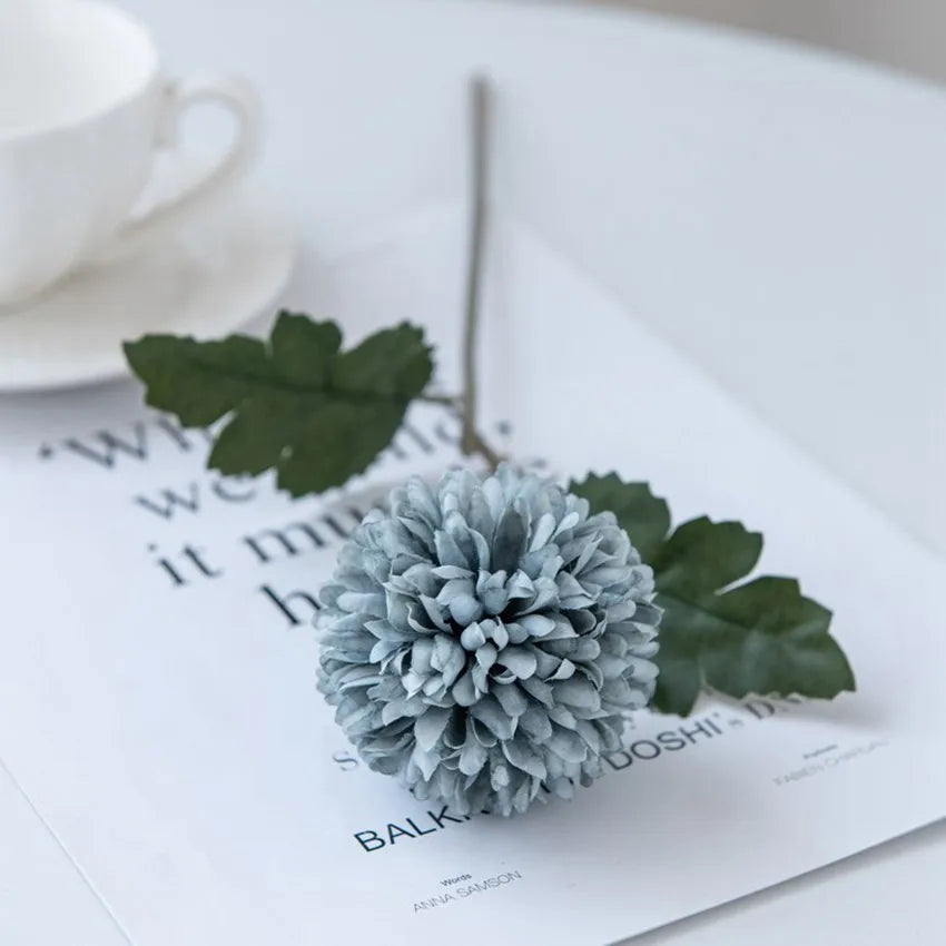 Silk Ball Chrysanthemum Artificial Flowers – Wedding & Home Décor Artificial Silk Flowers Axl color 3 2 pcs