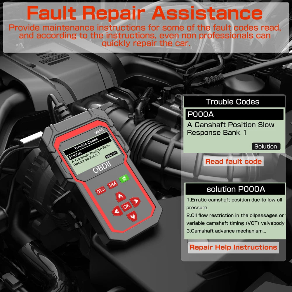 V410 OBD2 Scanner – Car Diagnostic Fault Code Reader OBD2 Diagnostic Scanner Axl
