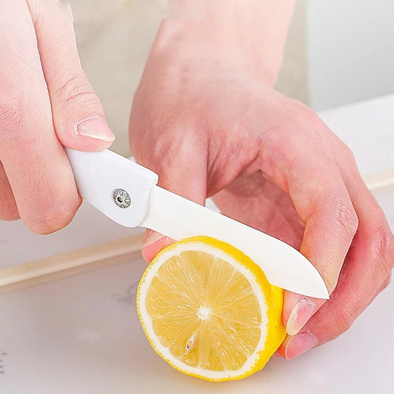 Folding Ceramic Fruit Peeler – Portable Mini Apple & Melon Knife Ceramic Fruit Peeler Axl