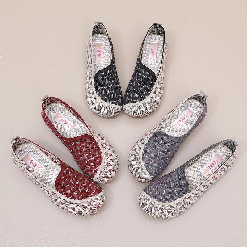 Women's Mesh Slip-On Flats – Breathable Lightweight Summer Loafers Slip-On Flats Axl