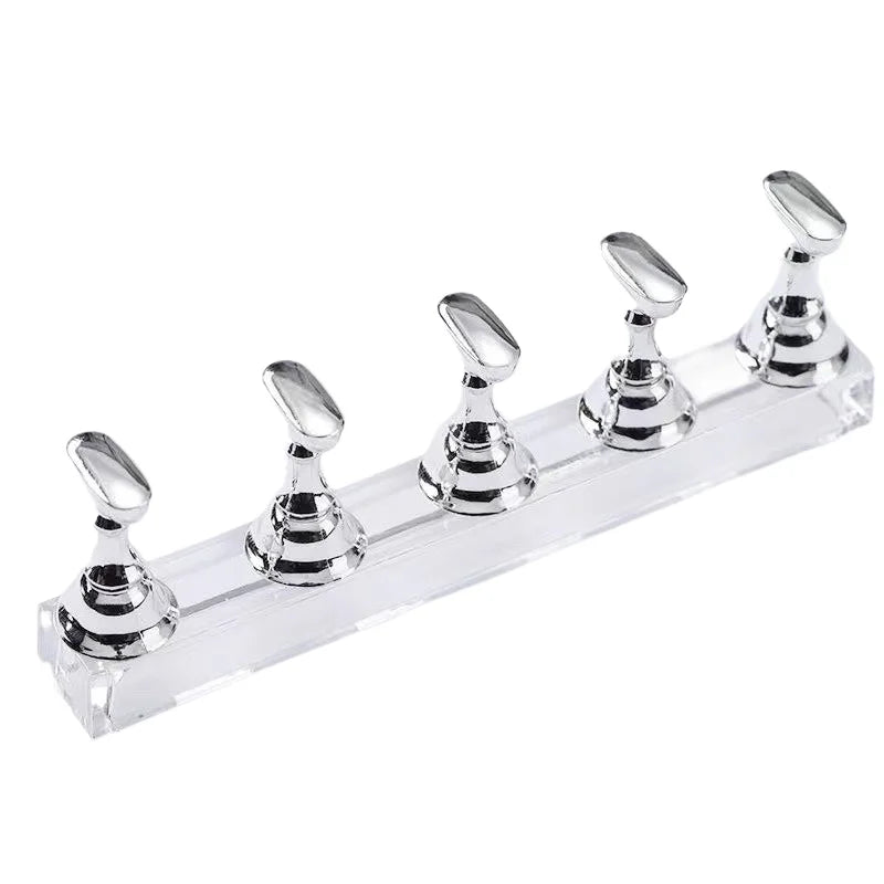 Magnetic Nail Tip Display Stand – Gold, Silver & Rose Gold Nail Display Stand Axl Silver-1set