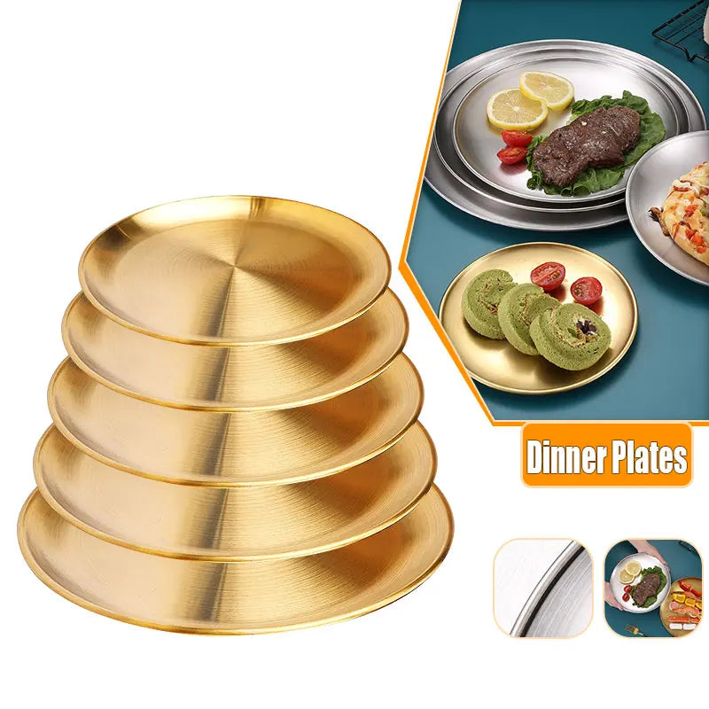 Stainless Steel Camping Plate – Stackable Rust-Proof Dinner Plate Camping Dinner Plate Axl
