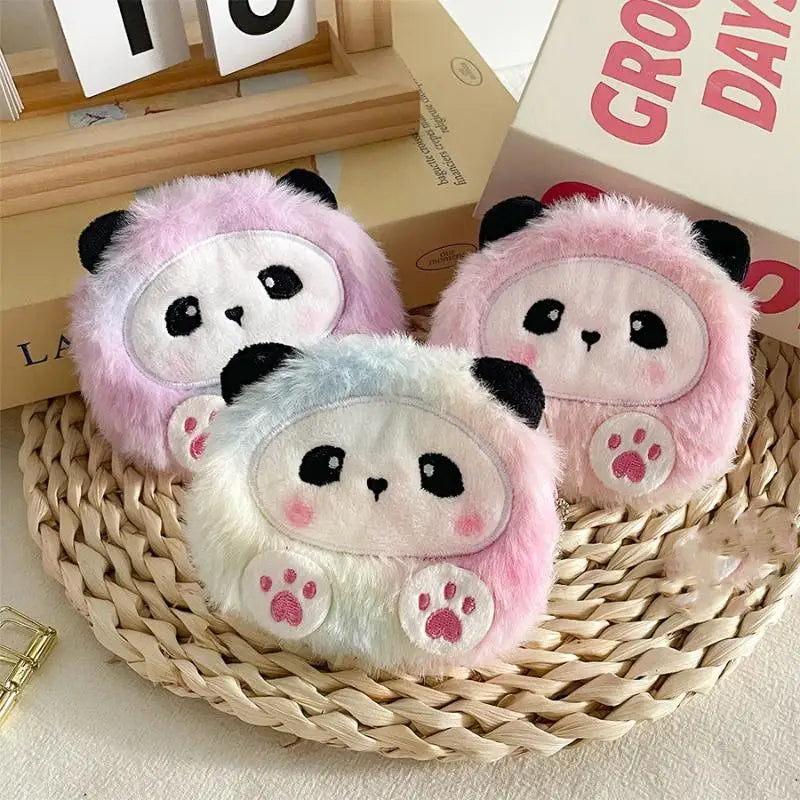 Kawaii Panda Plush Coin Purse – Cute Mini Keychain Bag Plush Coin Purse Axl