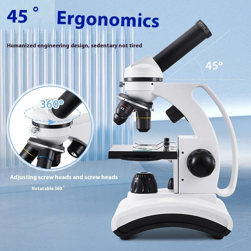 HD 2000X Monocular Optical Microscope – Kids Biology Science Kit Optical Microscope Axl