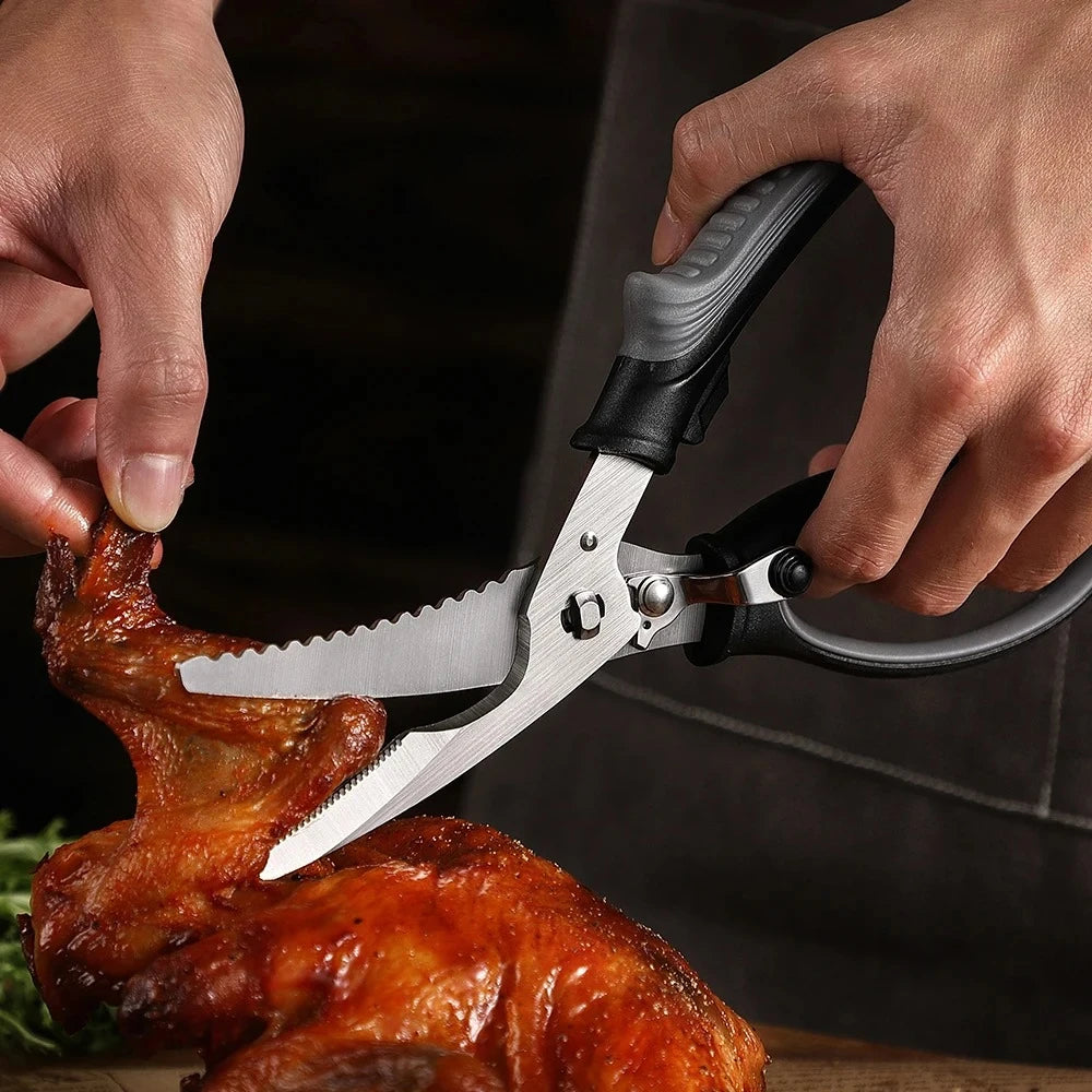 Stainless Steel Kitchen Scissors – Chicken Bone & Food Cutter Kitchen Scissors Axl