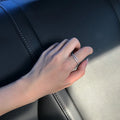 Minimalist Cubic Zirconia Thin Ring – Adjustable Women's Band Fashion Ring Axl A2