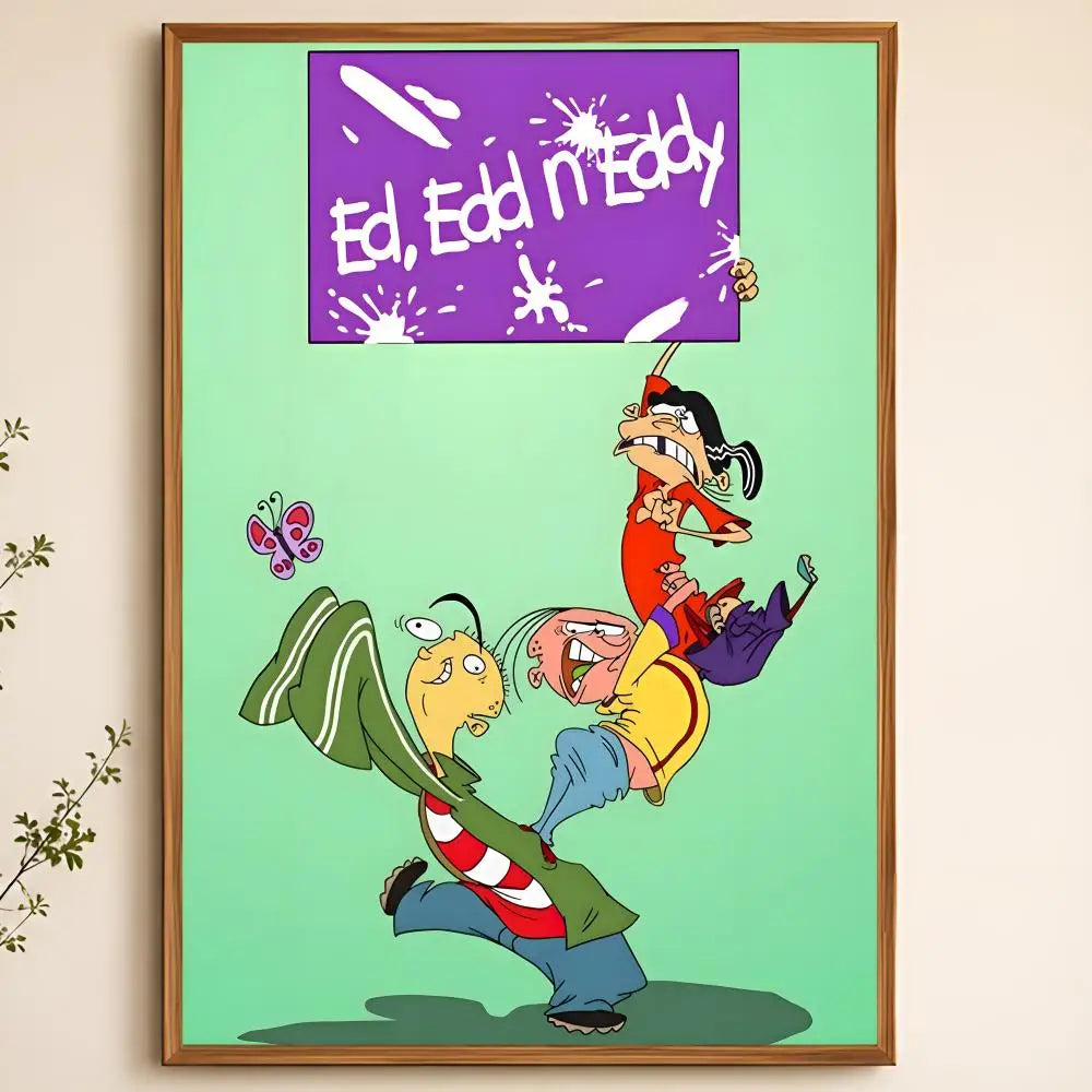 Ed Edd n Eddy Peel-and-Stick PVC Wall Poster – HD Art Wall Art Poster Axl White07 15X20cmNoframe