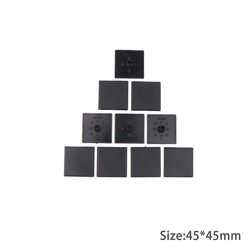10Pcs Black Plastic End Caps for EU Aluminum Profile 2020–4545 Profile End Caps Axl 45x45mm