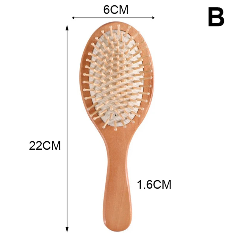 Wood Airbag Massage Hair Brush – Detangling Scalp Comb Hair Massage Brush Axl B