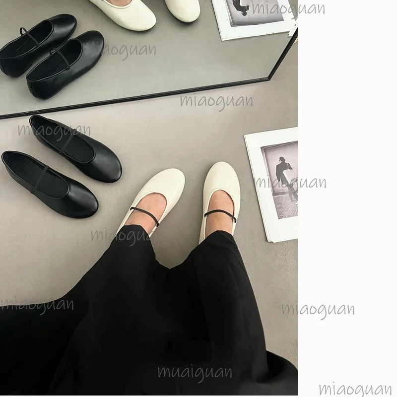 Women's Mary Jane Ballet Flats – Slip-On Round Toe Loafers Ballet Flats Axl