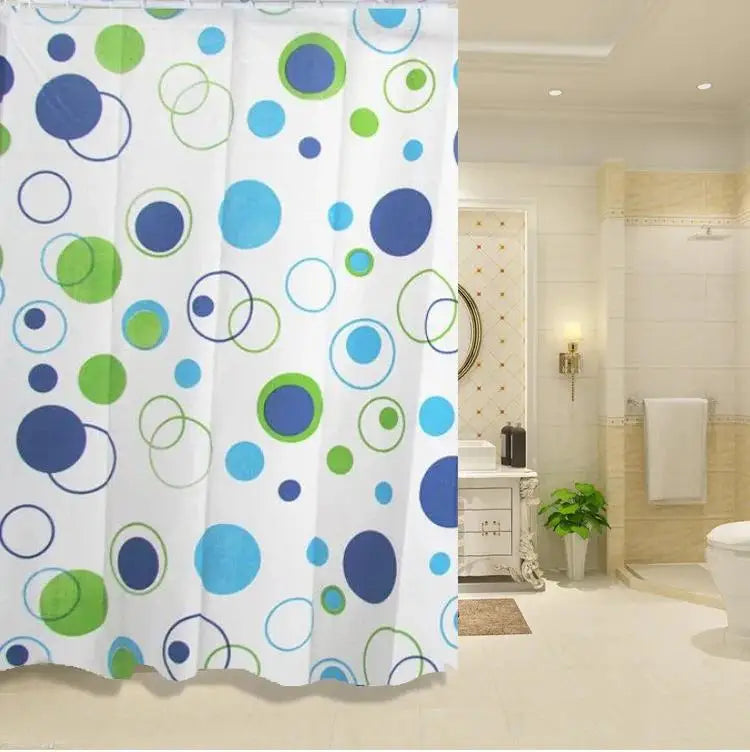 Waterproof Shower Curtain Set 180×200cm + 12 Hooks | PEVA Shower Curtain Set Axl