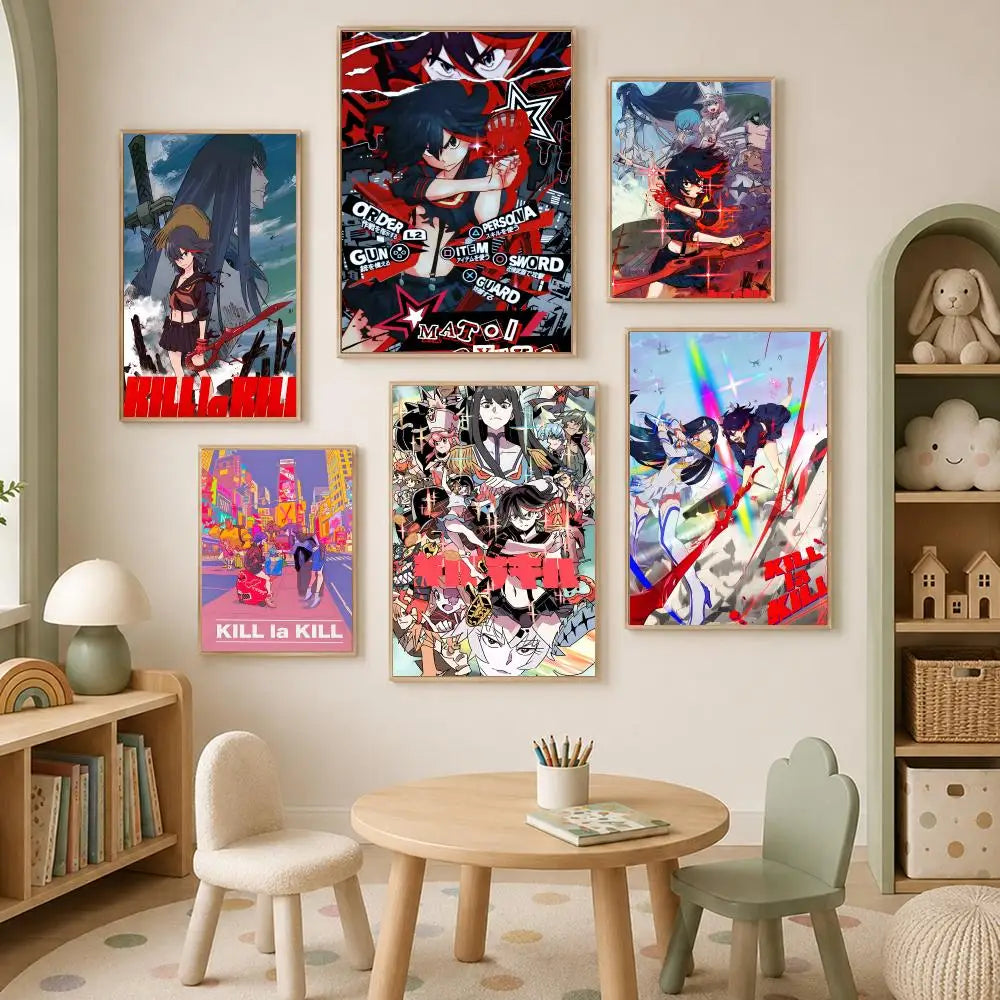 Kill la Kill Anime Self-Stick Wall Poster – HD Waterproof Decor Anime Wall Poster Axl