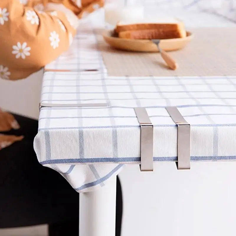6-Piece Stainless Steel Tablecloth Clips | Adjustable Table Clamps Tablecloth Clips Axl