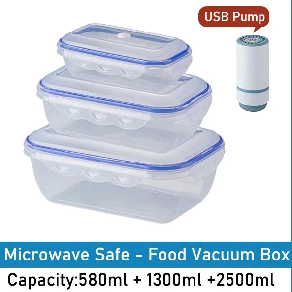 KEMORELA Vacuum Food Storage Containers – Fridge Organizer Set Food Storage Containers Axl 3PCS