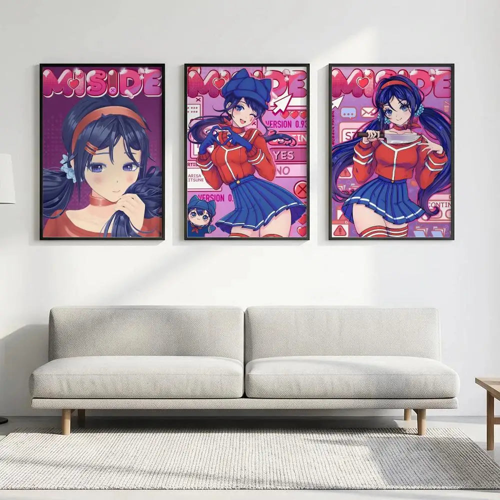 MiSide MitaMiSide Game Poster – HD Waterproof Wall Art Decor Game Art Poster Axl
