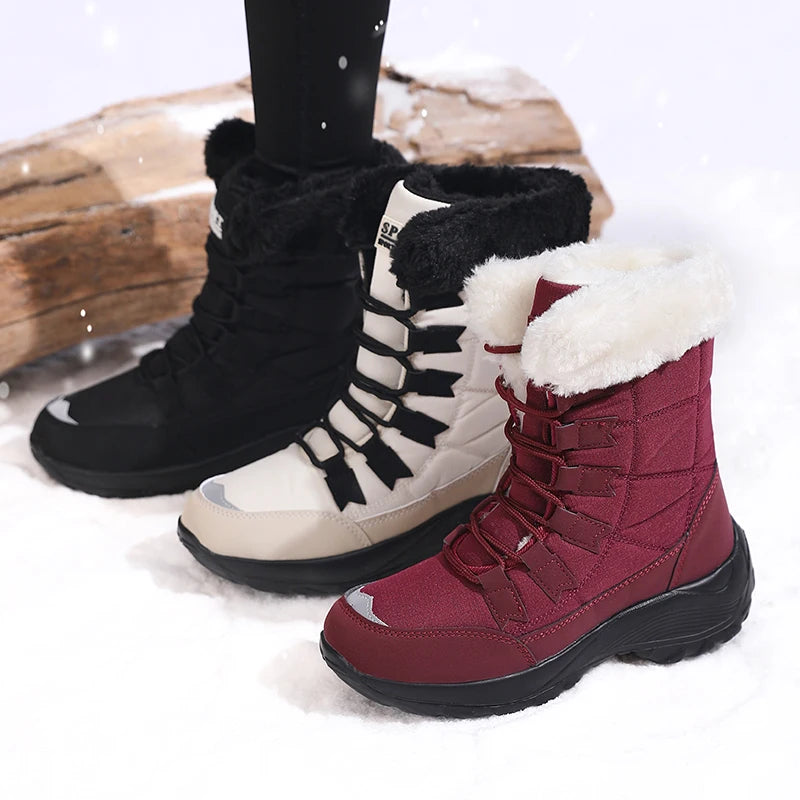 Women's Waterproof Snow Boots – Warm Plush Non-Slip Winter Boots Women's Snow Boots Axl