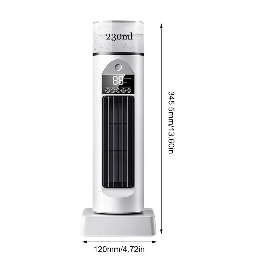 Portable Bladeless Fan with Humidifier | Quiet USB Space Cooler Bladeless Humidifier Fan Axl White