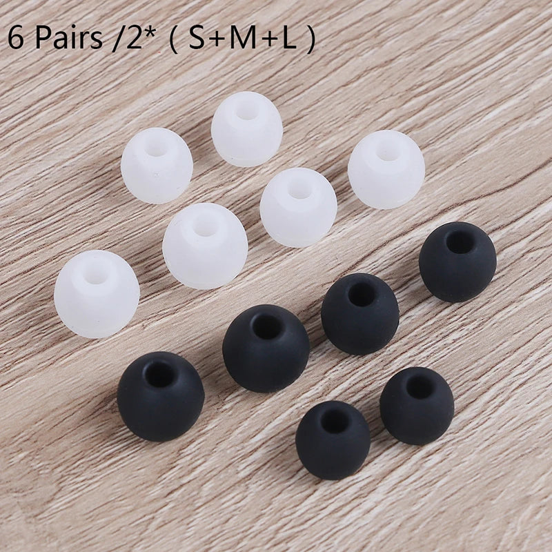 Silicone Earbud Tips 6 Pairs S/M/L – Universal Earphone Tips Earbud Tips Axl