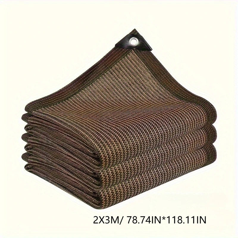 UV-Resistant Outdoor Shade Net Brown – 2m×3m / 3m×4m Canopy Outdoor Shade Net Axl Coffee-2x3m-1pc