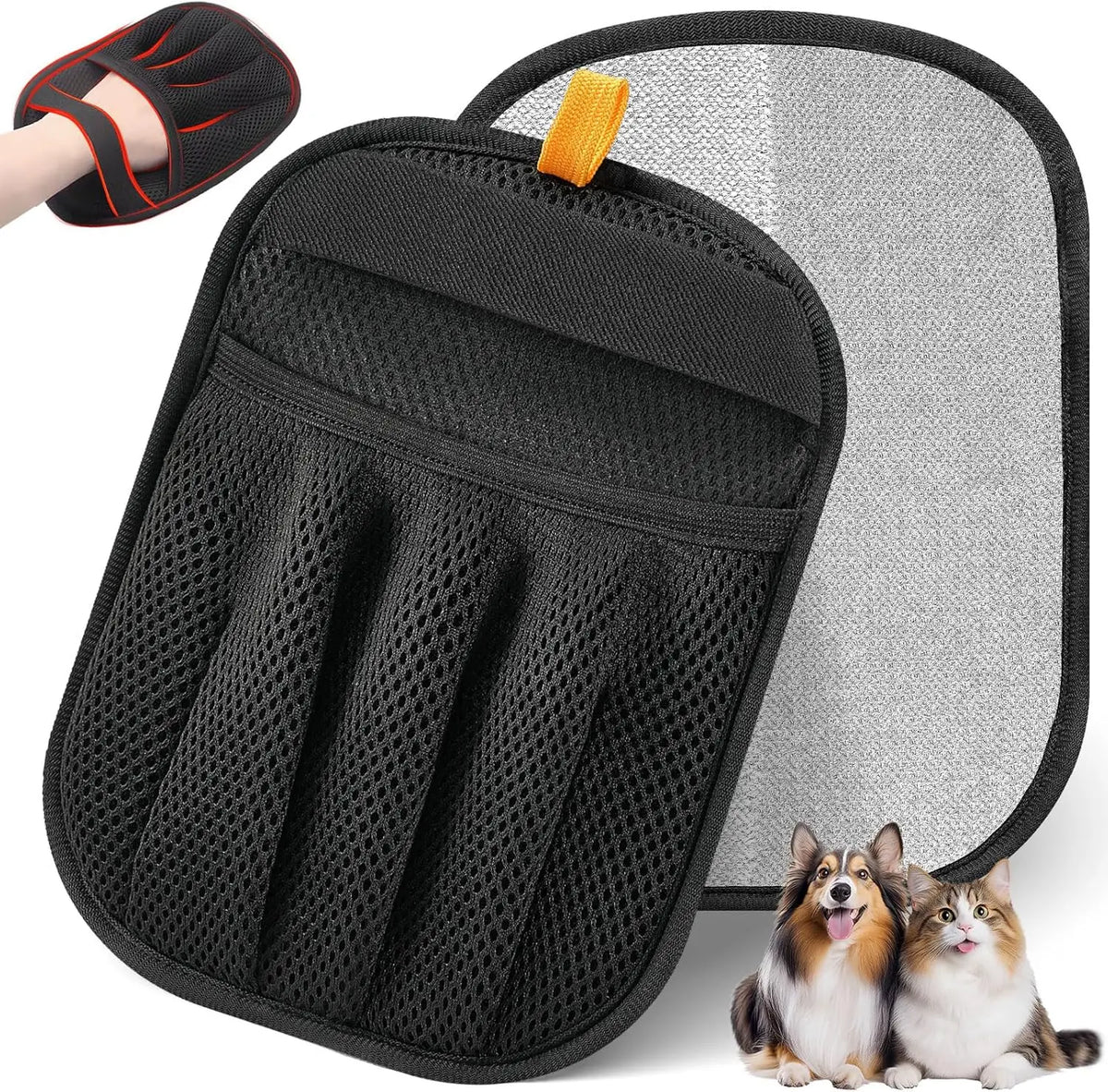 Pet Hair Removal Glove – Cat & Dog Grooming Brush Mitt Pet Grooming Glove Axl
