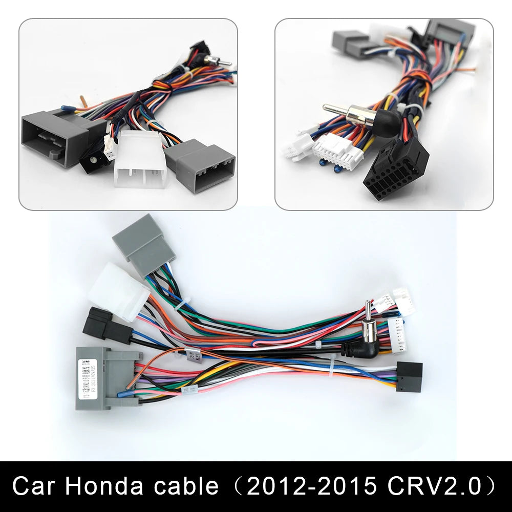 2 Din Car Android Radio Wiring Harness GPS & RCA Connector Car Radio Harness Axl HONDA
