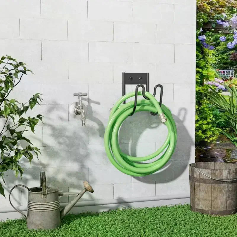 Wall Mounted Garden Hose Hanger – Rustproof Iron Rack Garden Hose Hanger Axl