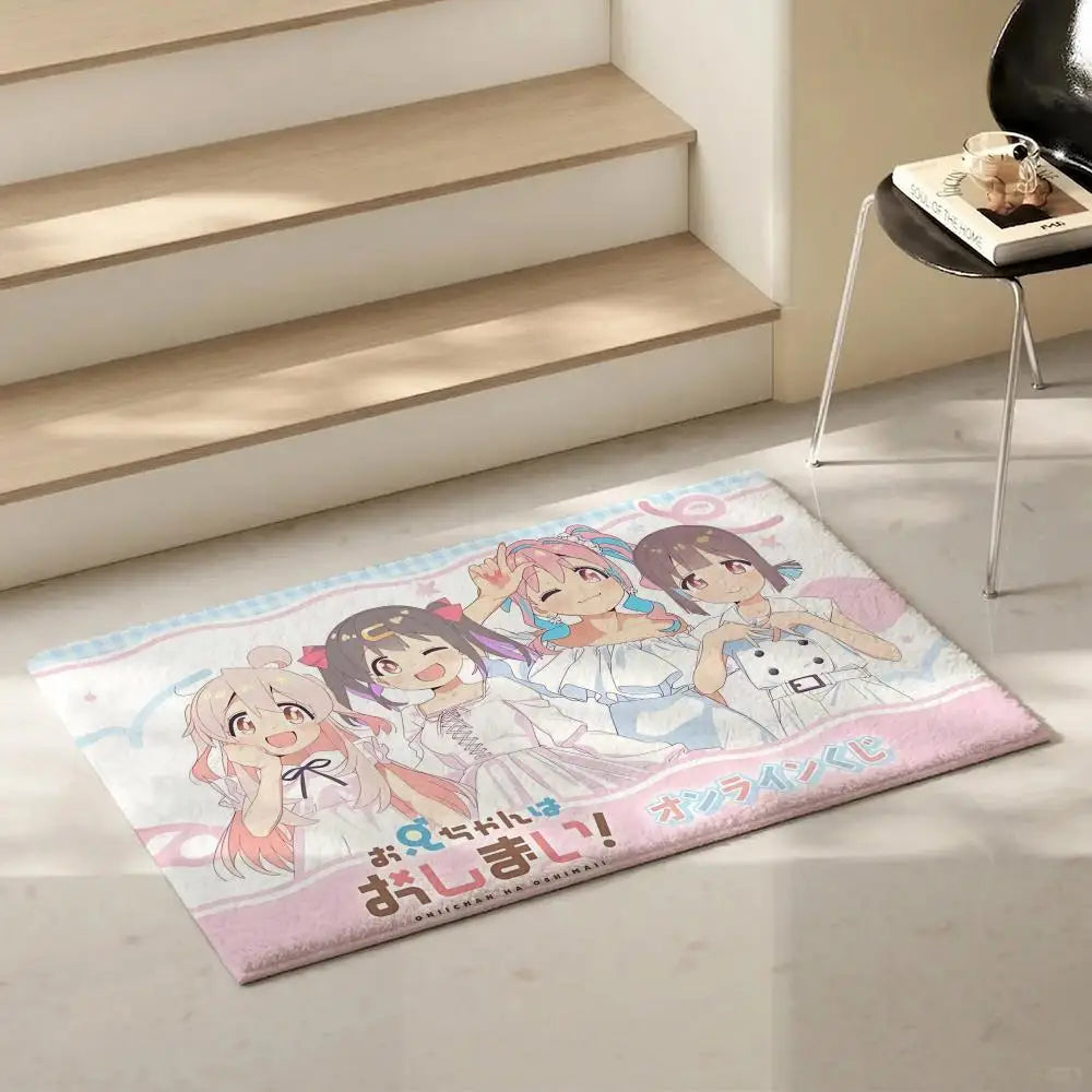 Anime O-Onimai Flannel Floor Mat – Non-Slip Indoor Rug Flannel Floor Mat Axl
