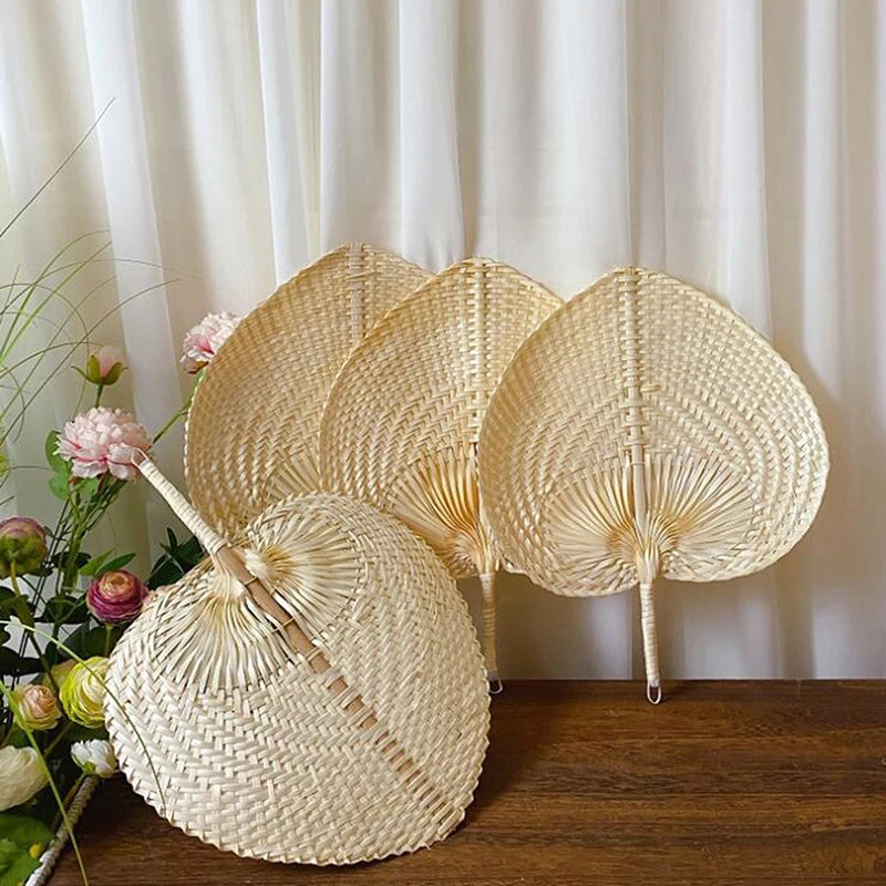 Handmade Bamboo Woven Hand Fan – Natural Summer Cooling Fan Bamboo Hand Fan Axl