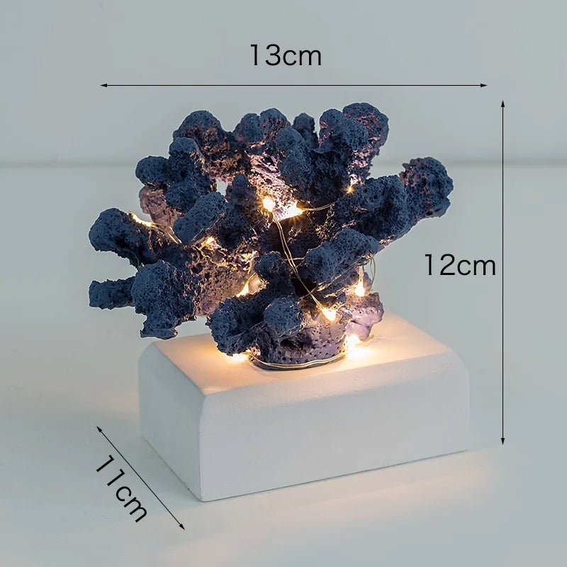 Resin Coral Figurine – Coastal Mediterranean Home Décor Resin Coral Figurine Axl purple