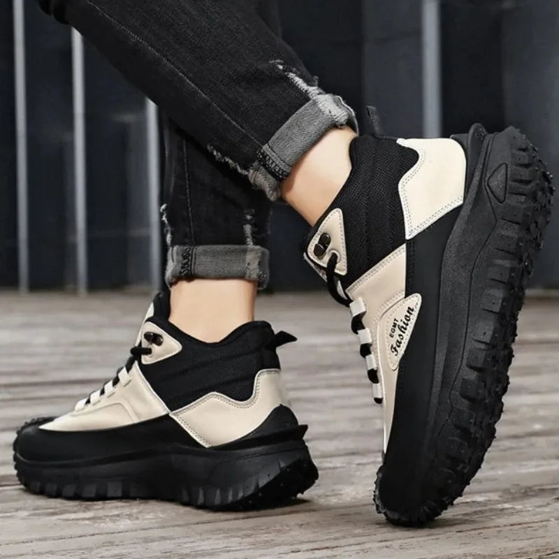 Men's Waterproof Retro Ankle Boots – Slip-Resistant Outdoor Work Men's Ankle Boots Axl