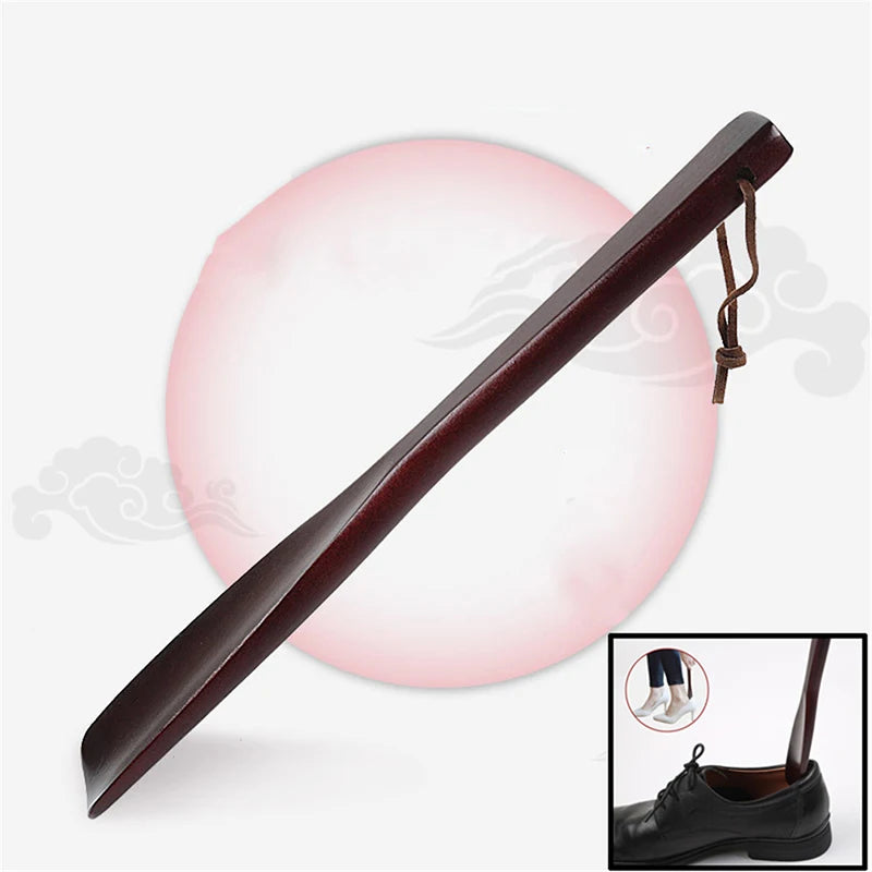 Professional Wooden Shoe Horn – Long Handle Shoe Lifter Wooden Shoe Horn Axl