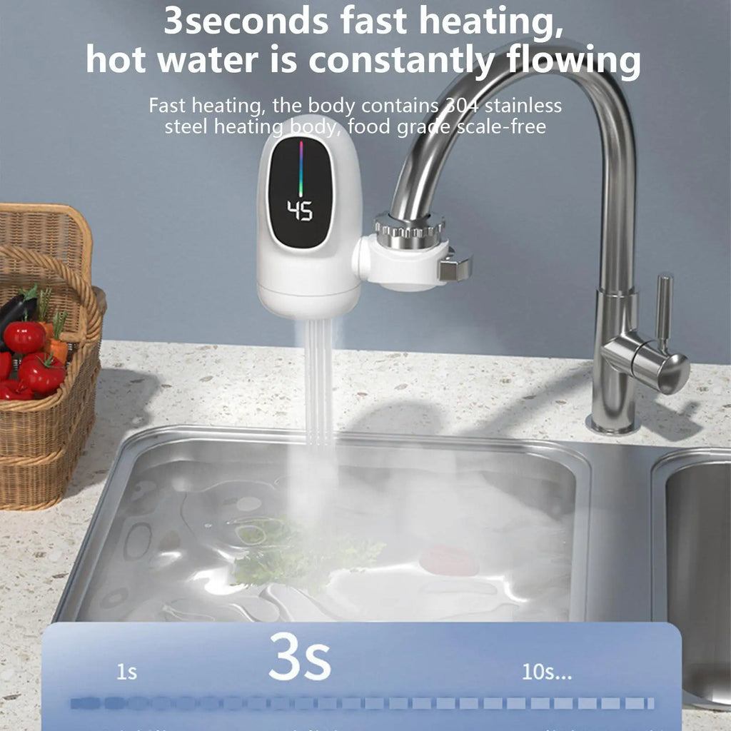 Electric Tankless Hot Water Heater Faucet – LED Display 3000W Tankless Water Heater Faucet Axl