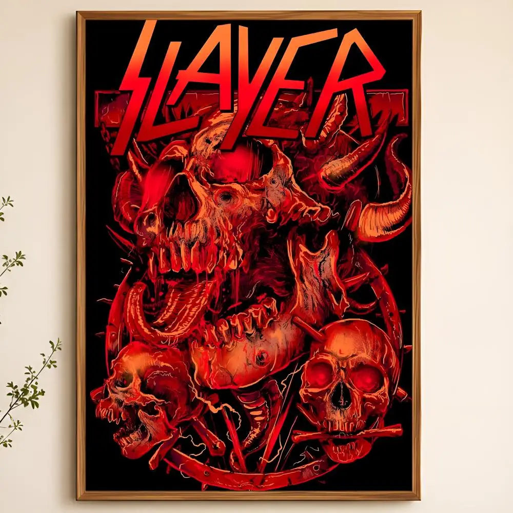 Slayer Album Poster – Waterproof Self-Adhesive HD Wall Art Wall Art Poster Axl White12 40X50cmNoframe