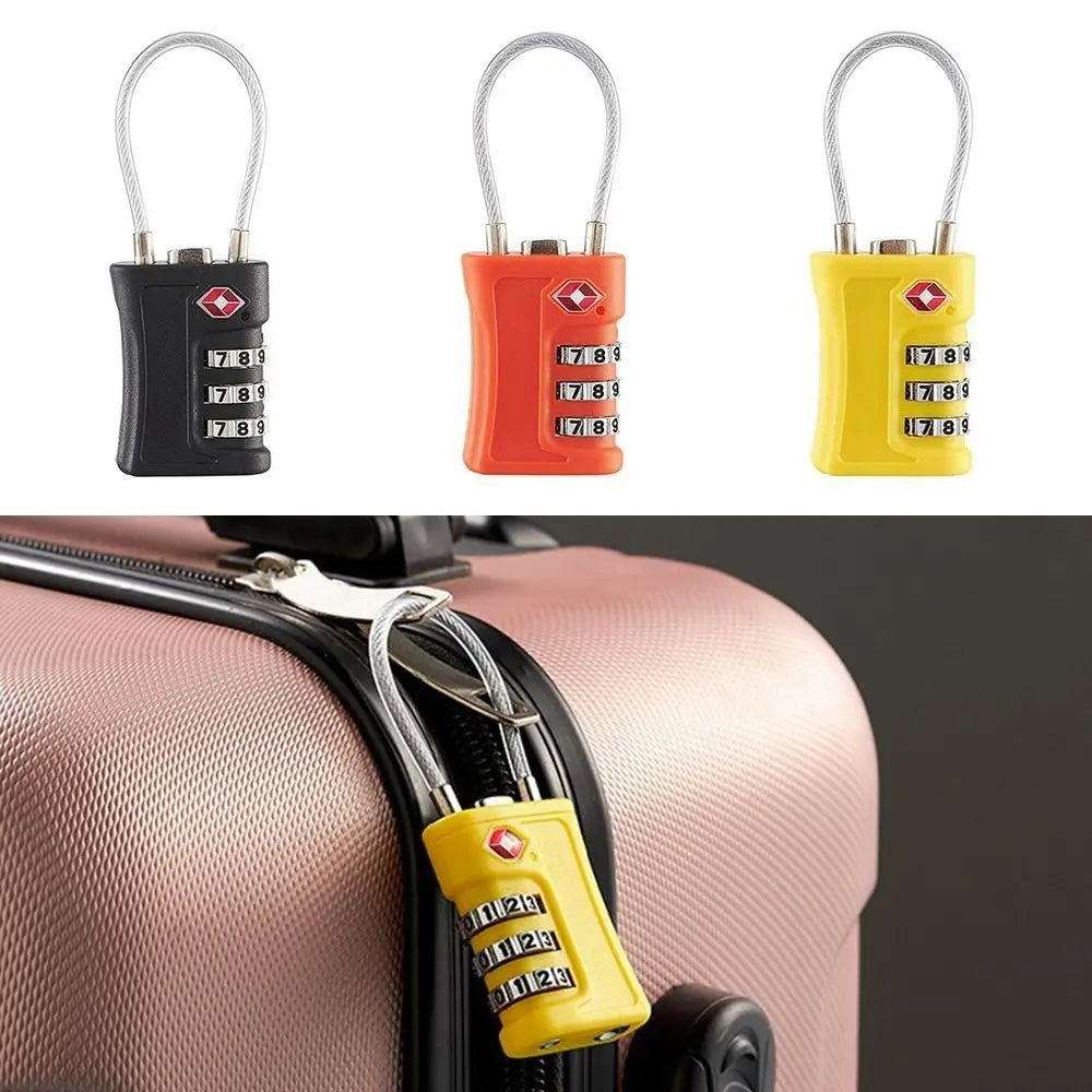 TSA Approved Combination Padlock – Contrast Color Travel Lock Travel Luggage Lock Axl