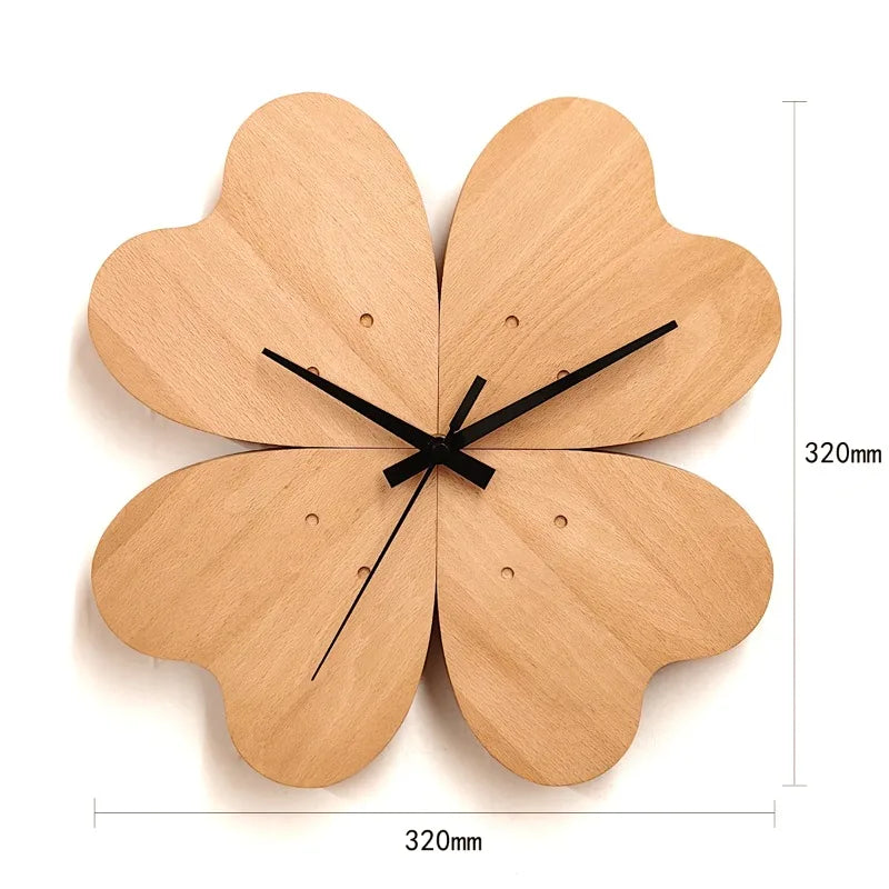 Large Silent Wood Wall Clock – Minimalist Modern Home Decor Wall Clock Axl
