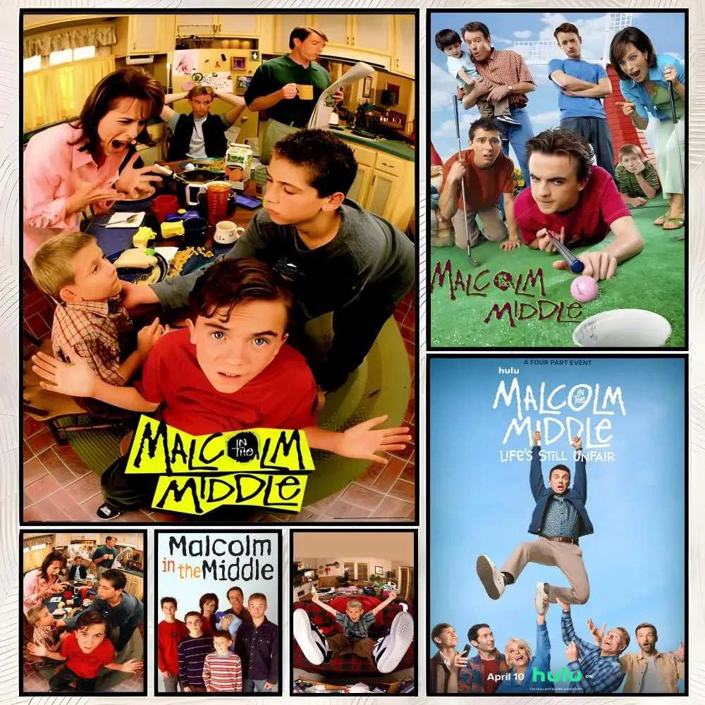 Malcolm in the Middle Poster – Self-Stick HD Waterproof Wall Art Wall Art Poster Axl