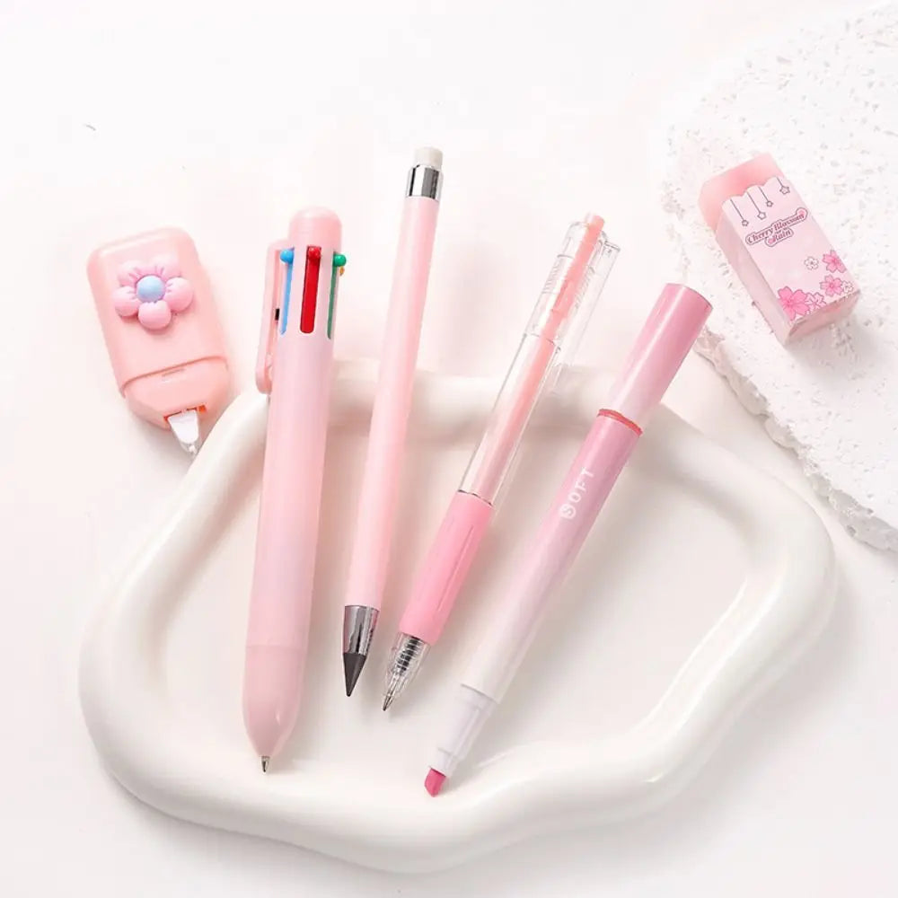 6-Piece Cartoon School Stationery Set – 6 Color Ballpoint Pens School Stationery Set Axl