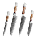 Grandsharp Damascus Steel Knife Set – 1–4 Pc Chef Knives Damascus Chef Knife Set Axl 4pcs set