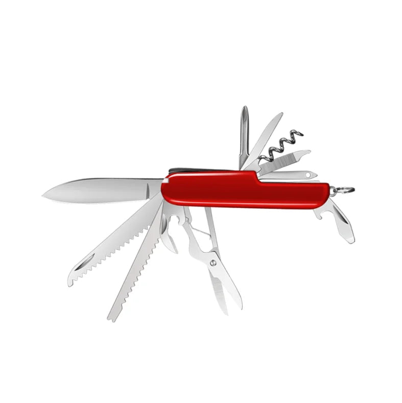 PLYS 8/11-in-1 Folding Pocket Knife – EDC Stainless Multitool Folding Multitool Knife Axl 11 in 1-Red