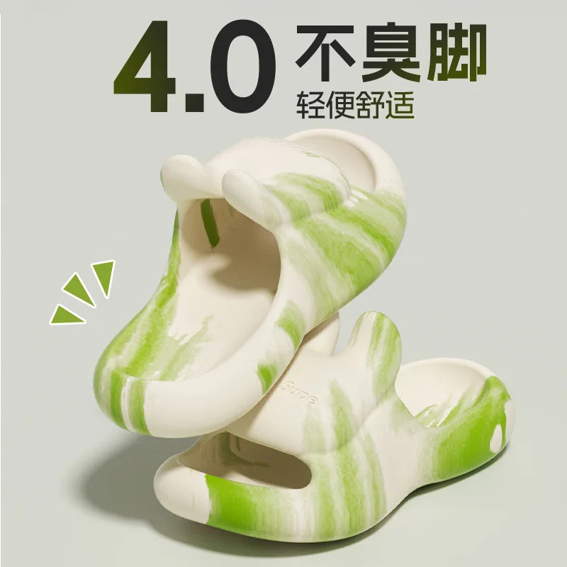 Women's EVA Massage Slippers – Lightweight Indoor Shower Slides Indoor Slippers Axl green 40-41