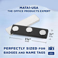 Magnetic Name Badge – Reusable Neodymium Tag for Uniforms Magnetic Name Badge Axl Black