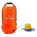 Double Airbag Swim Safety Buoy & Waterproof Phone Dry Bag Swim Safety Float Axl C Orange 39x70cm