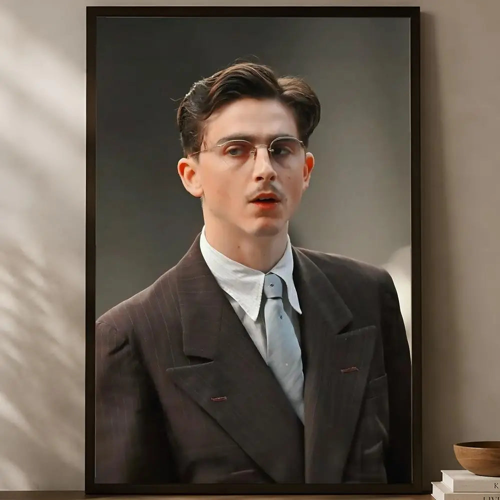 Timothée Chalamet HD Wall Poster – Self-Stick Waterproof Decor Wall Art Poster Axl White05 15X20cmNoframe